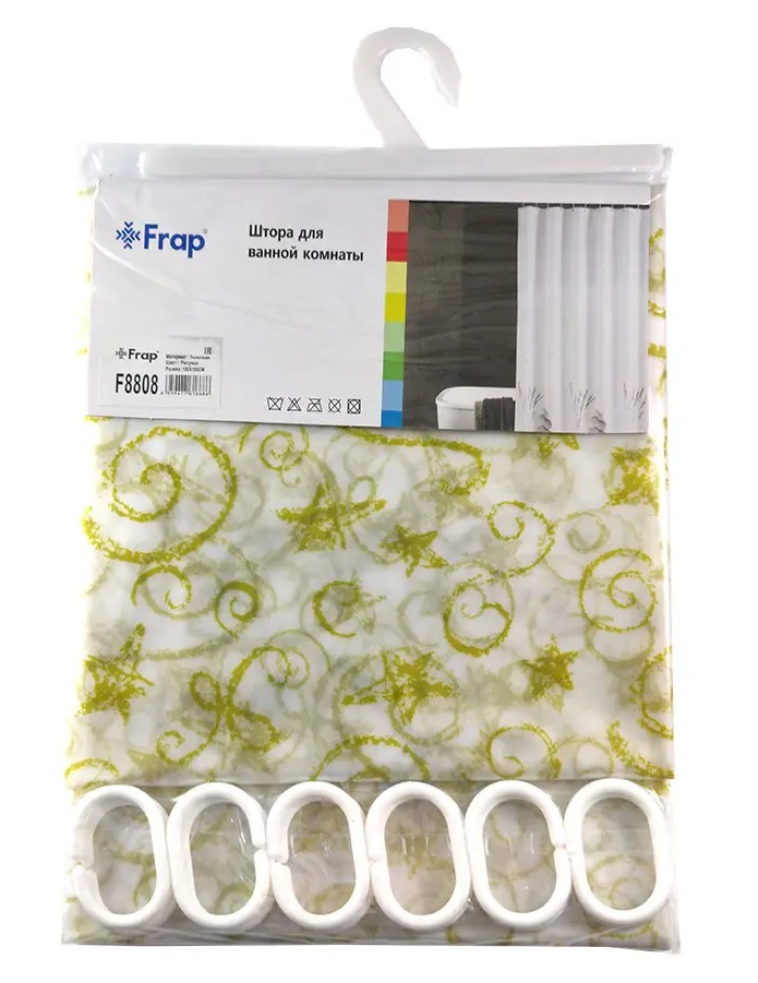 Шторка д/ванной F8808 (180х180)/Китай