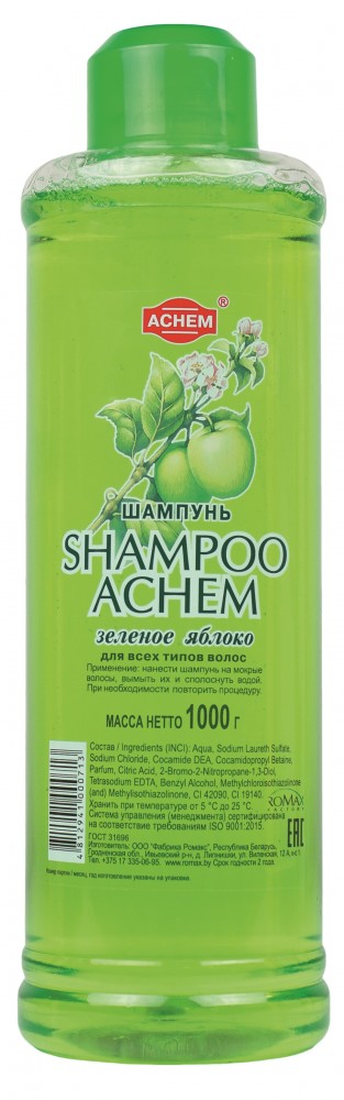 Шампунь "Ахем" зеленое яблоко 1000 г/0713