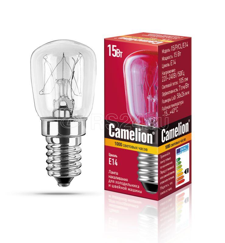 Лампа накал для холодильников  Camelion  MIC 15/P/CL/E14/12116