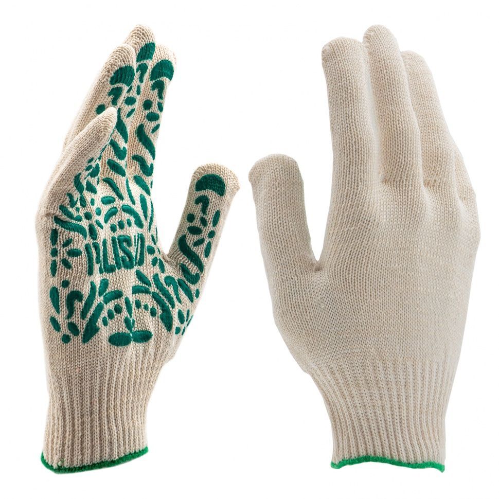 Перчатки трикотажные, ПВХ-покрытие "Летний сад"// Palisad/67771