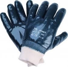 Перчатки из хлопковой подкладки с нитриловым покрыт. вязаная манжета р-р 10.5