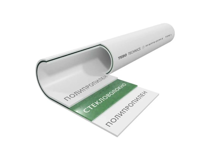 Труба ПП 20 стекловолокно Tebo (4/100)/Россия