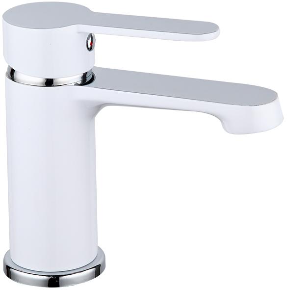 Смеситель для раковины белый хром/F1041/Китай