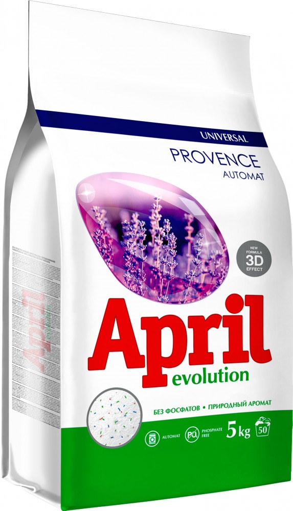 Порошок April Evolution Автомат Provence универсальный 5 кг/сонца