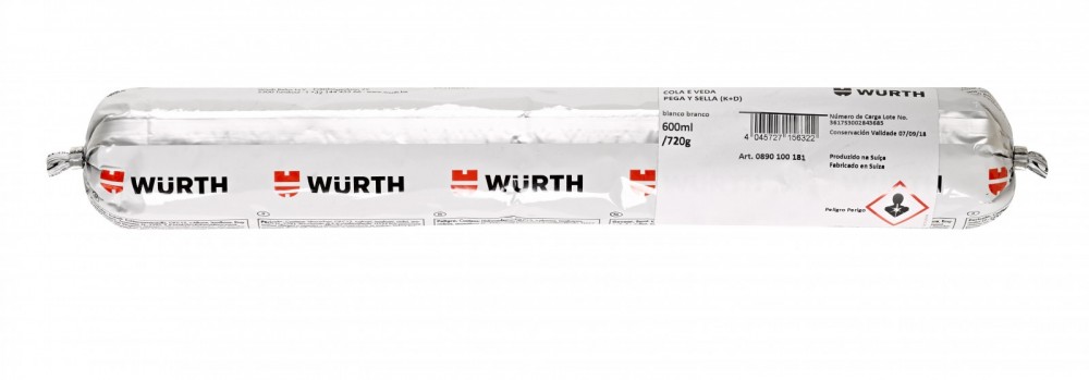 Клей -герметик Wurth Klebt+dichtet/белый/760 ml