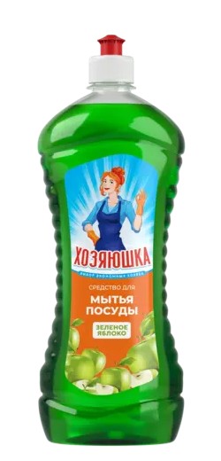 Средство для мытья посуды Хозяюшка Зеленая яблоко 900мл
