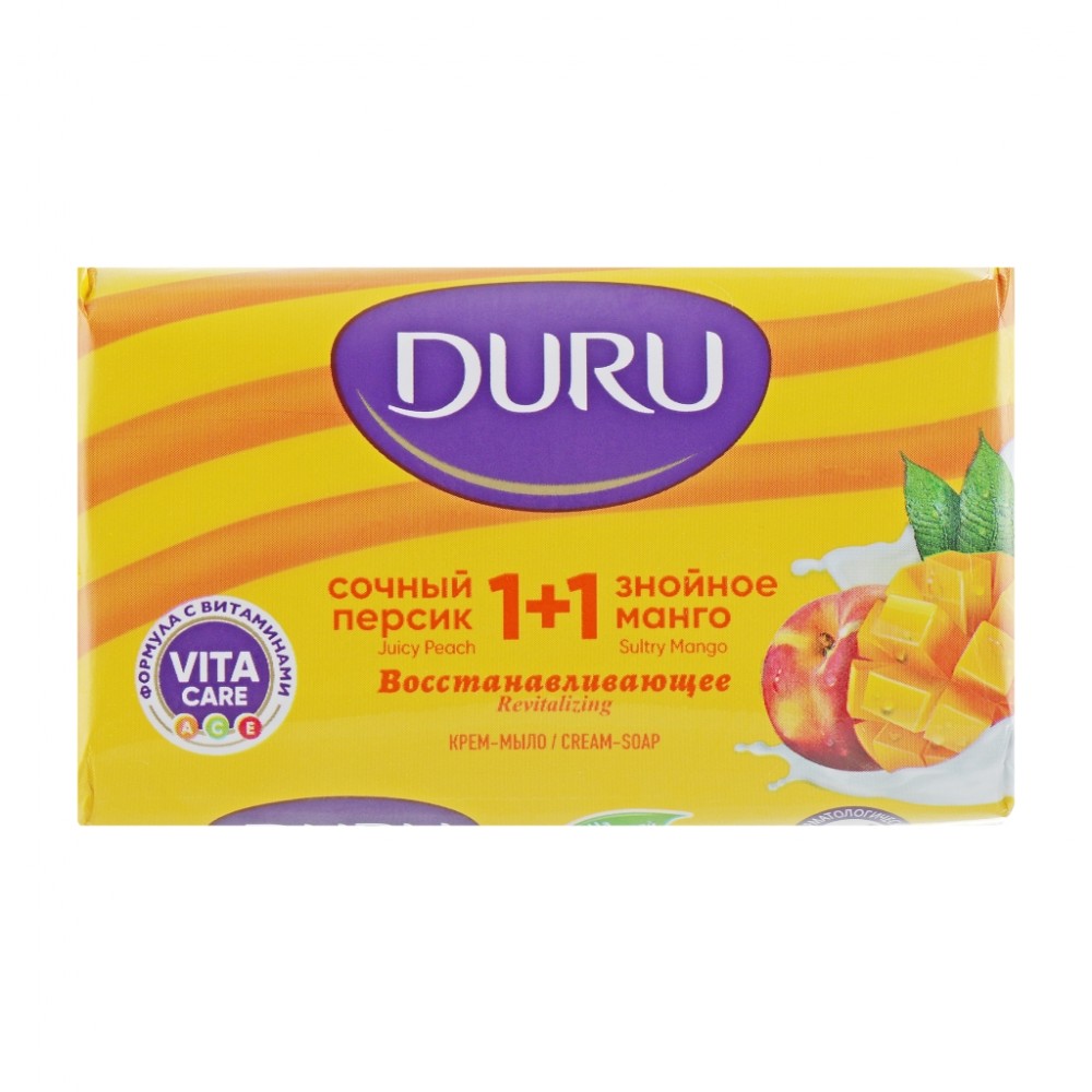 Мыло-крем DURU 1+1 сочный персик 80г/7323